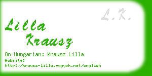 lilla krausz business card